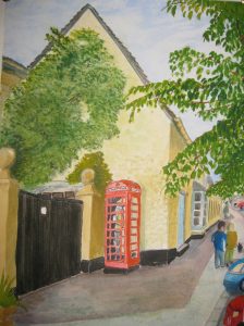 painting of phone box