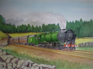 Painting of a train